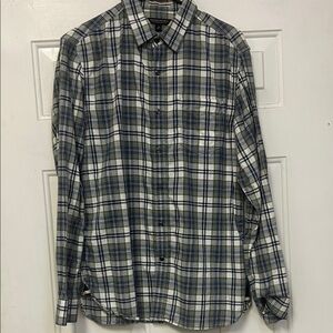 (🙈2 For $20) Banana Republic Tailored slim Fit Mens Med Snap Button-Down Shirt